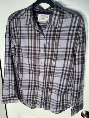 Women’s REI Cooperative Long Sleeve Button Shirt Flannel Plaid Cotton Medium